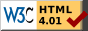 Valid HTML4.01 Transitional